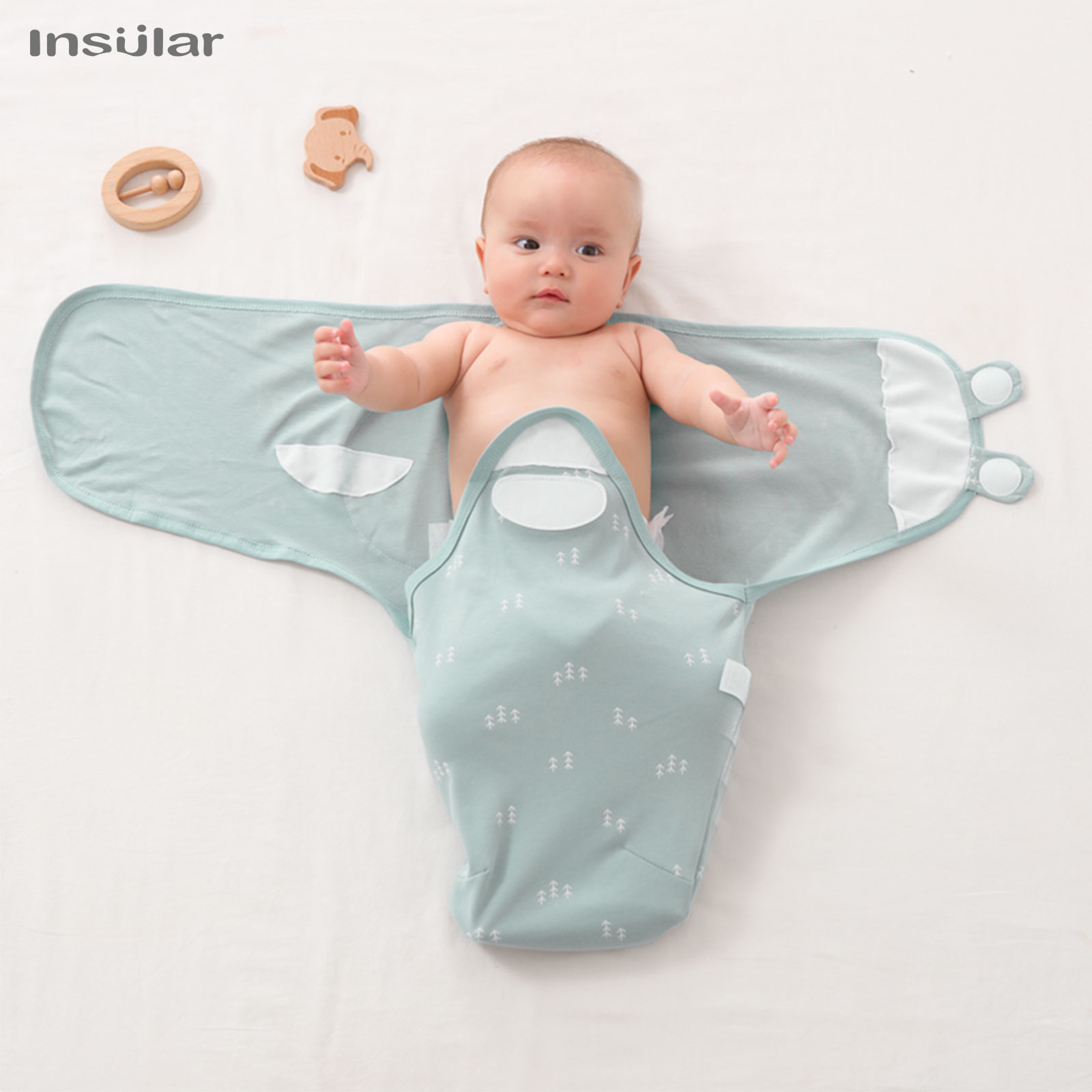 Mantas de muselina para bebé INSULAR, manta suave para recién nacido, accesorios de ropa de cama de algodón para bebé, pañales de toalla de baño