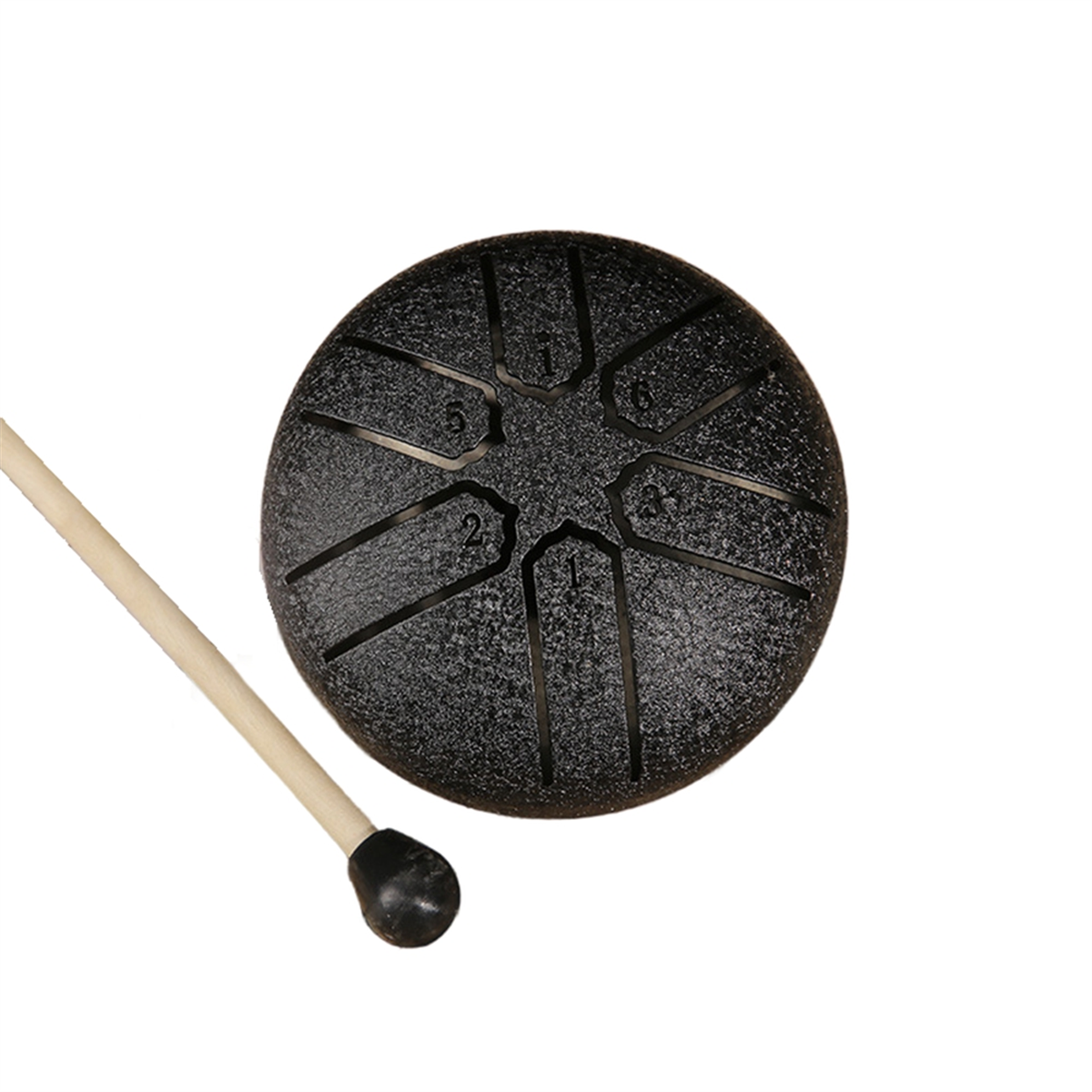 A71P 3 Inch 6-Tone Steel Tongue Drum Mini Hand Pan Drums with Drumsticks Percussion Musical Instruments Drum Accessories C