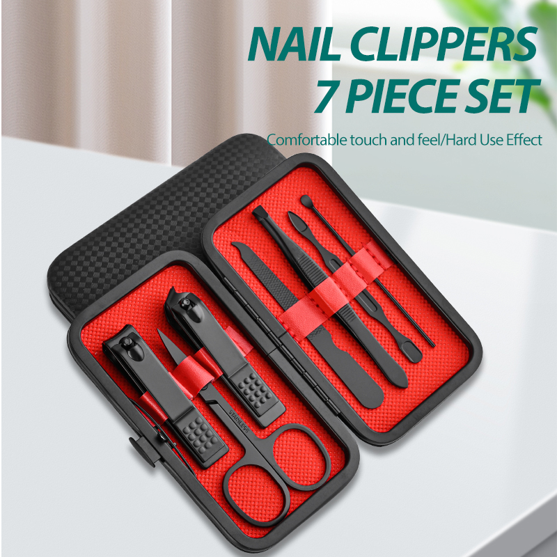 Tagliaunghie per la casa Set da 7 pezzi strumento per Manicure con apertura grande pinzette per Clip per sopracciglia regalo compatto Unisex Mini