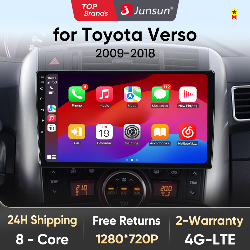 Автомагнитола Junsun V1 для Toyota Verso R20 2009-2018, 4G, GPS