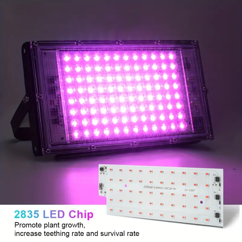 LED à spectre complet élèvent la lumière AC220V 50W 100W 300W lampe Phyto avec interrupteur marche/arrêt pour l'éclairage de croissance des plantes hydroponiques de serre