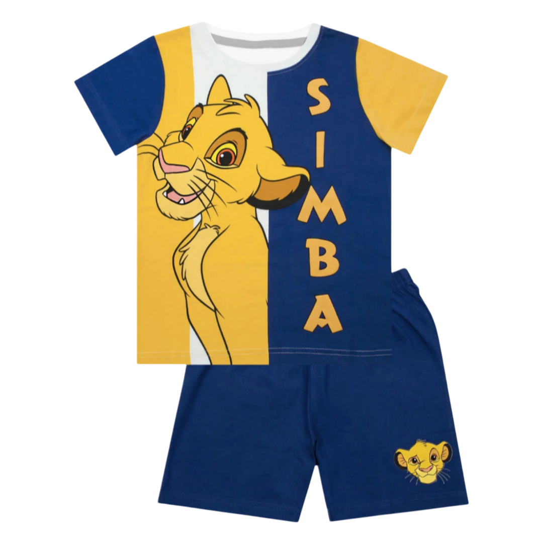 Potdemiel The Lion King Simba Pajama Just Lion Around Conjuntos de camisetas y pantalones cortos para adultos y niños, conjuntos familiares de verano de secado rápido, cómodos y elegantes