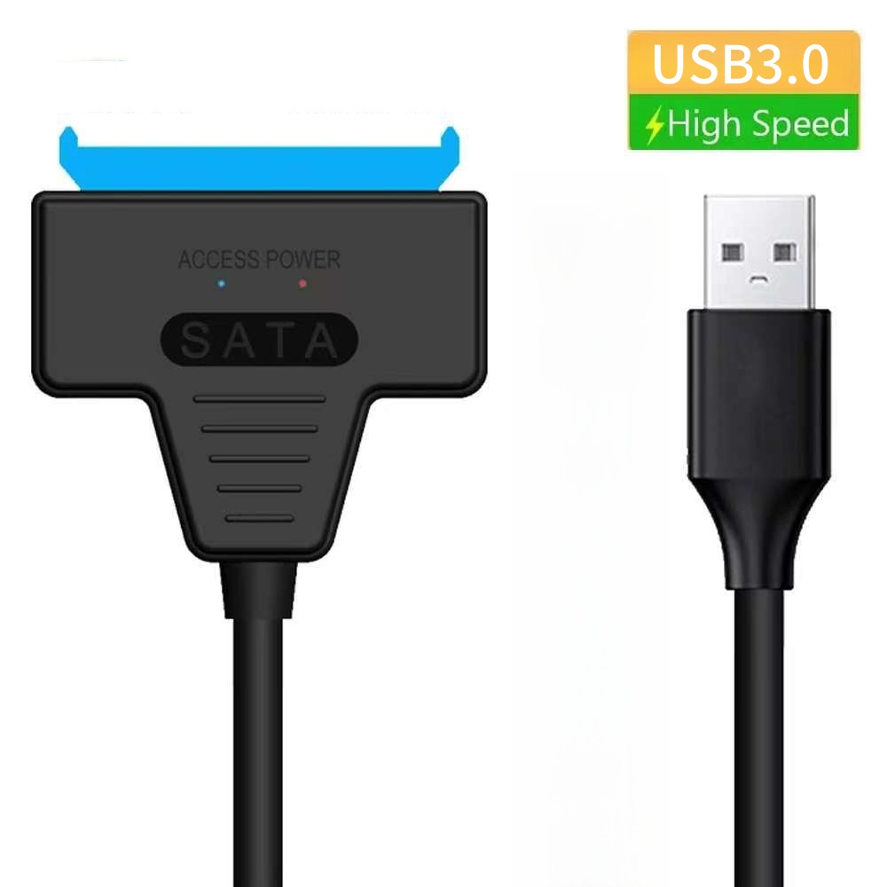 Cable USB 3,0 a SATA Adaptador de disco duro USB a SATA III de hasta 6 Gbps para disco duro HDD SSD externo de 2,5 pulgadas 22 pines Sata III