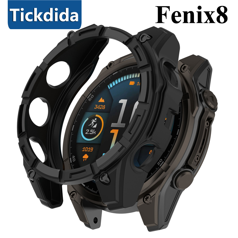Силиконовый защитный чехол для Garmin Fenix 8 51 мм 47 мм, мягкий силиконовый чехол для Garmin Fenix 8 47 мм 51 мм, аксессуары для часов