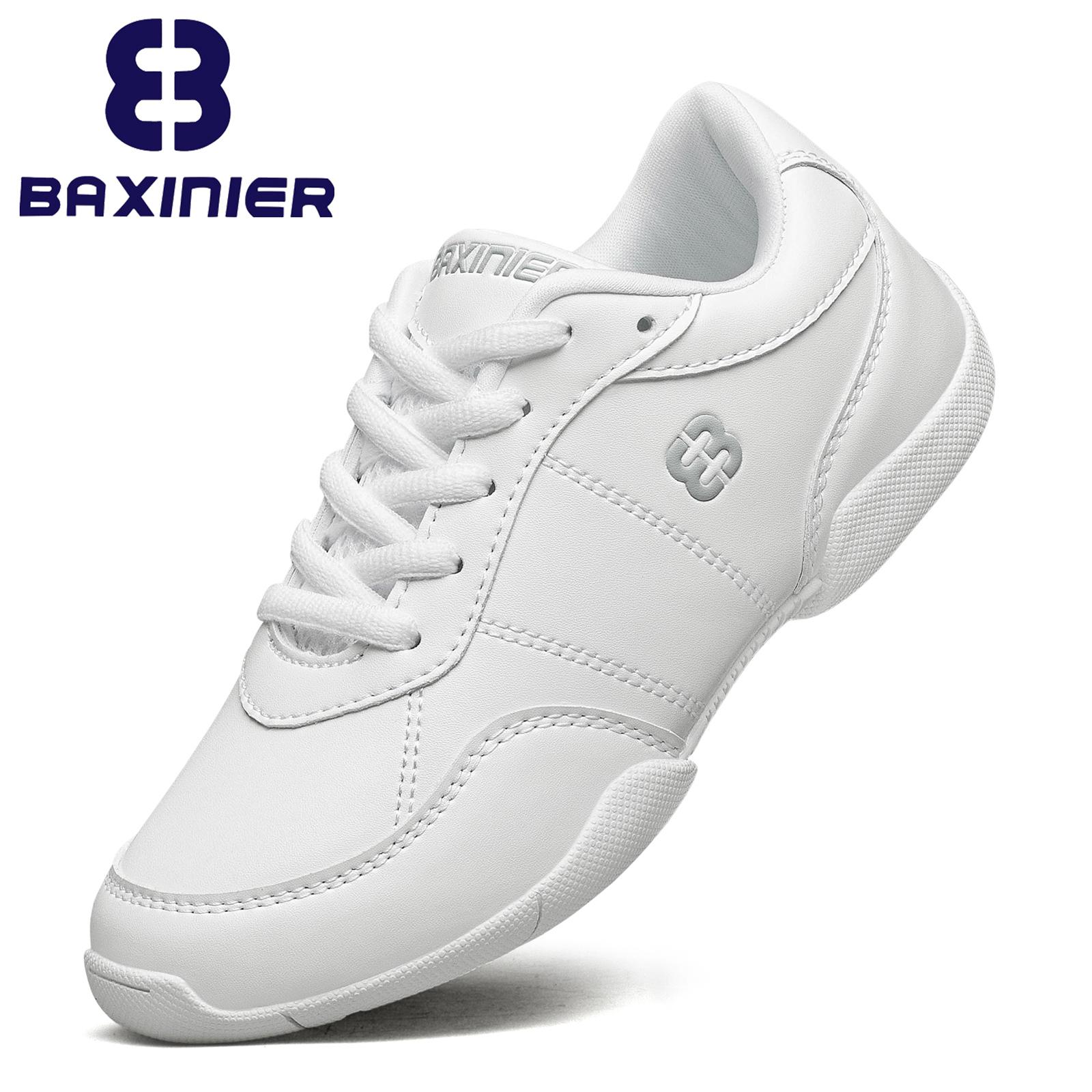 Meisjes Witte Cheerleading Schoenen Lichtgewicht Jeugd Cheer Wedstrijd Sneakers Kids Training Dans Tennis Wandelschoenen