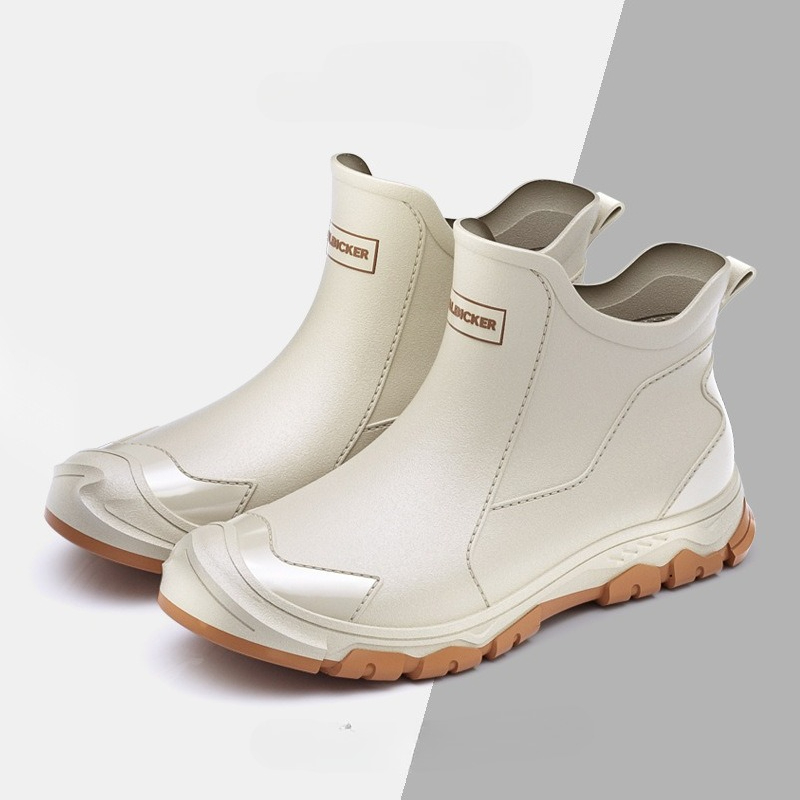 Korte regenlaarzen voor heren Stedelijke waterlaarzen Antislip Slijtvaste waadlaarzen Trendy lichtgewicht waterdichte rubberen schoenen voor heren