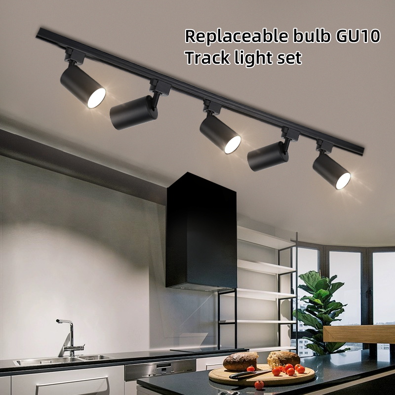 GU10 Spot LED Track Light Complete Sets 110V 220V Plafondverlichting voor Woonkamer Winkel Decoratie Track Rail Lamp Spotlight