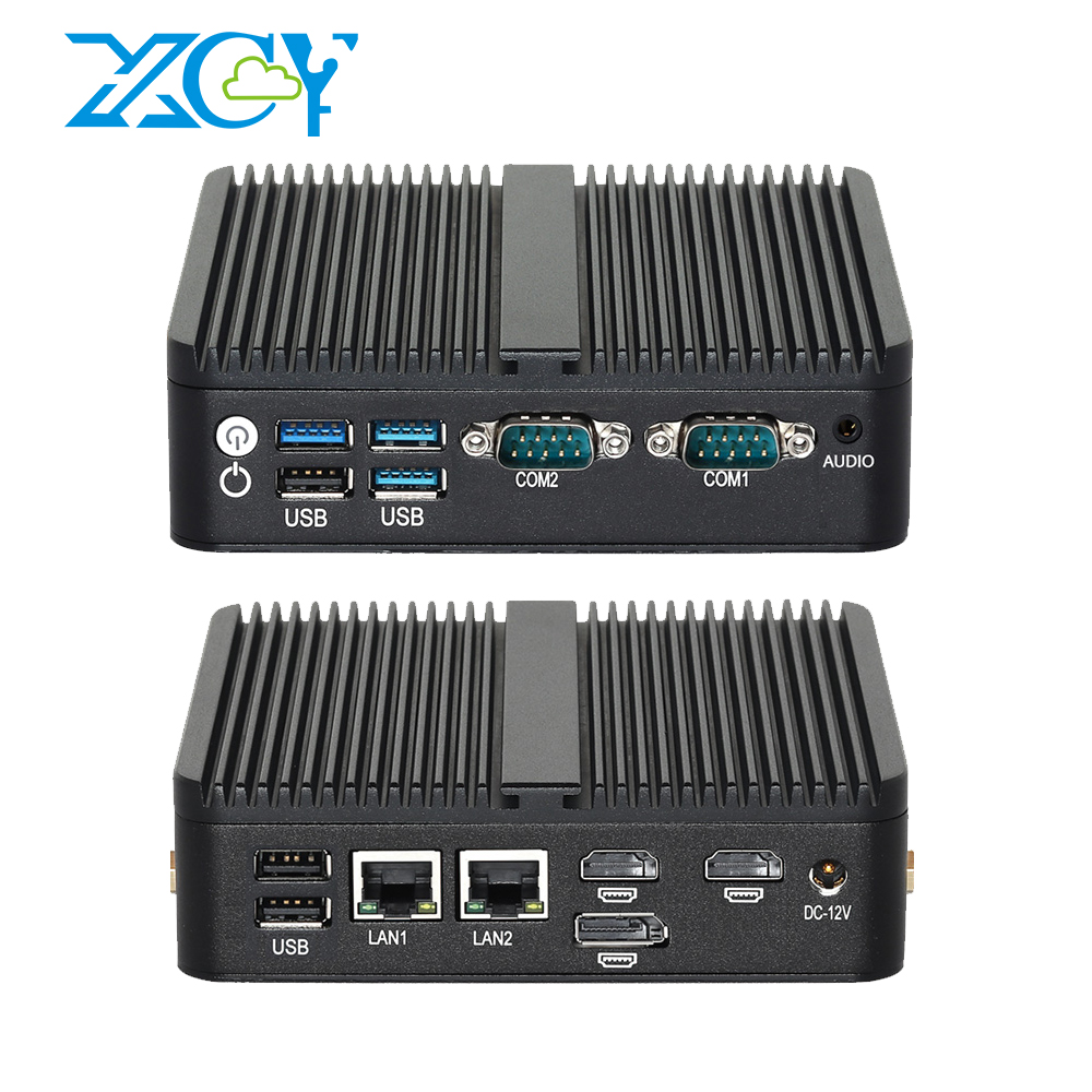 Intel N150 Mini Industrial PC 2x Serial Ports RS232 2x Gigabit Ethernet 2x HDMI 1xDP Support 3 Screens Display Win10/11 Linux