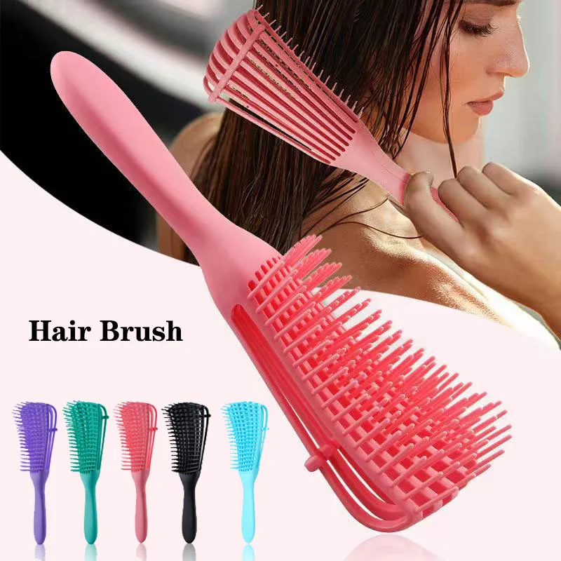 Pettine per massaggio esfoliante del cuoio capelluto, strumenti per la cura dei capelli ricci, per donne, speciali per parrucche di capelli veri.
