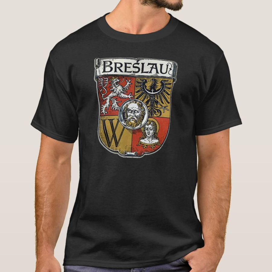 Camiseta de regalo para hombre con estampado de Silesia Breslau City Badge de estilo europeo. Camiseta Unisex de manga corta de algodón con cuello redondo, de verano, nueva S-3XL