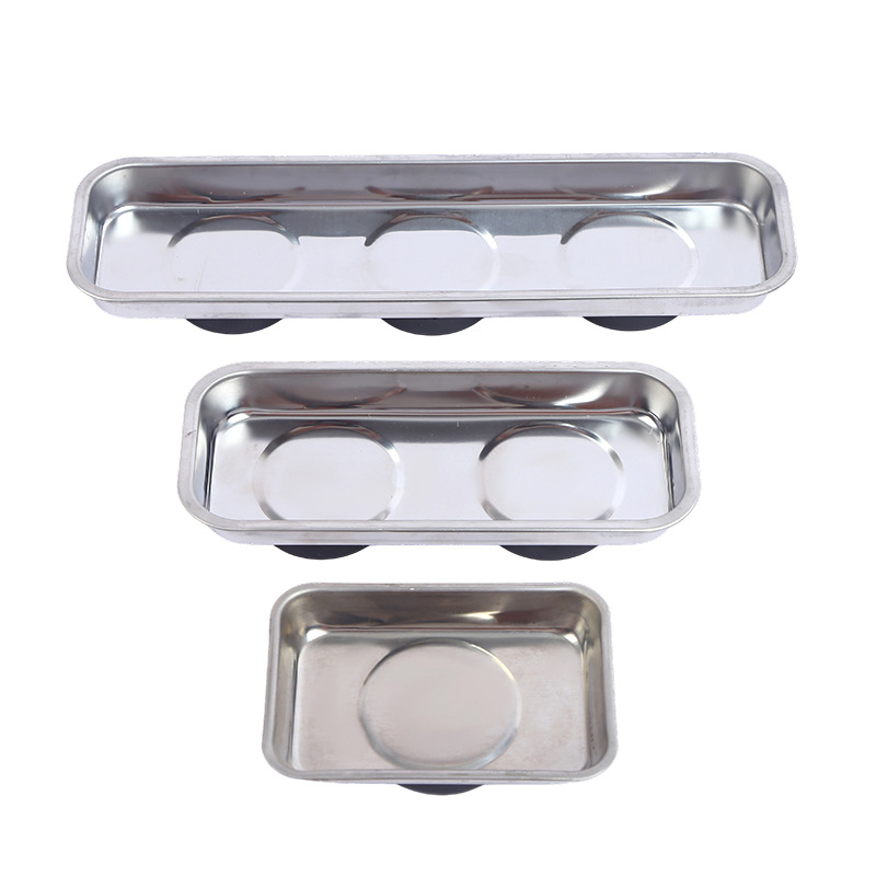 Round /Square Magnetic Bowl, Durable with Magnetic Stainless Steel Parts Tray for Easy Access and Prevention of Parts Loss