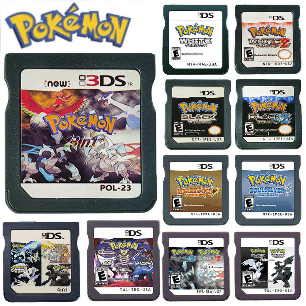 DS Pokemon Game New 23 In 1 Series Speicherkarte für 3DS-Videospielkonsole, englische Sprachversion (R4-Karte)