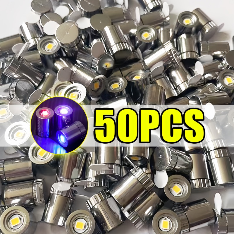 50/1PCS 미니 LED 빛 랜턴 심지 자료에 대 한 작은 전구 배터리 전원 다채로운 조명 파티 신년 휴일 장식