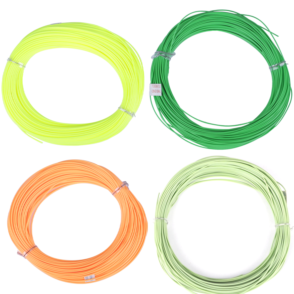 FTK 100FT/30.5M pointe supérieure coulant ligne de pêche à la mouche WF4F-WF8F poids avant ligne de mouche intérieure tressée ligne Pe extérieur Pvc