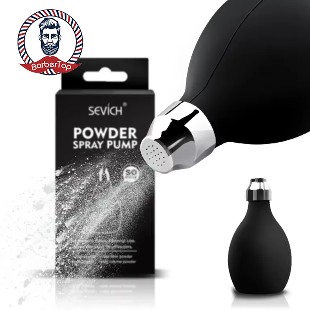 Barbertop Bottiglia spray per polvere per parrucchiere Contenitore riutilizzabile in silicone per talco Accessorio per strumenti per lo styling del barbiere