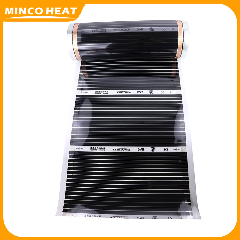 Calor Minco 200~240V 50/60Hz 220w/ ㎡   220V 50/100cm de largura 0,25 ~ 0,5 metros quadrados filme infravermelho de aquecimento de piso com economia de energia