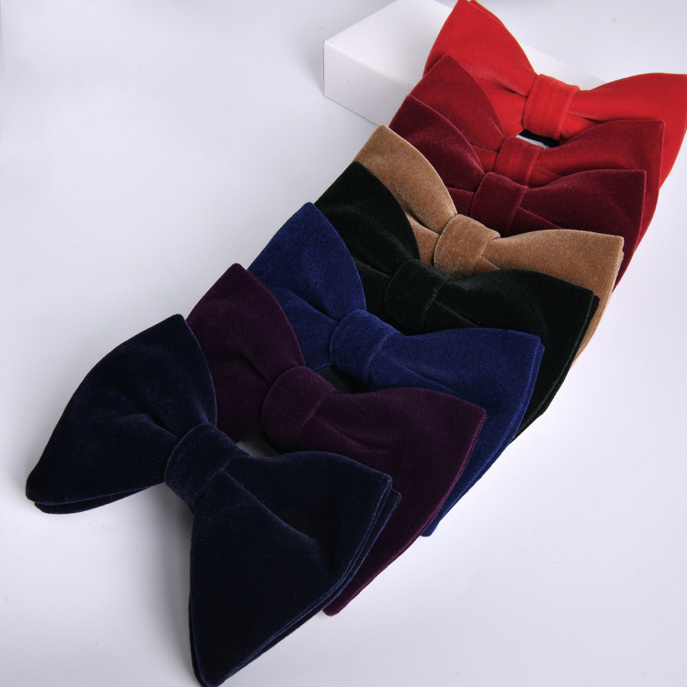Laços de veludo preto para homens ajustável grande bowknot homem acessórios camisas gravatas borboleta azul cravats para festa de casamento arco