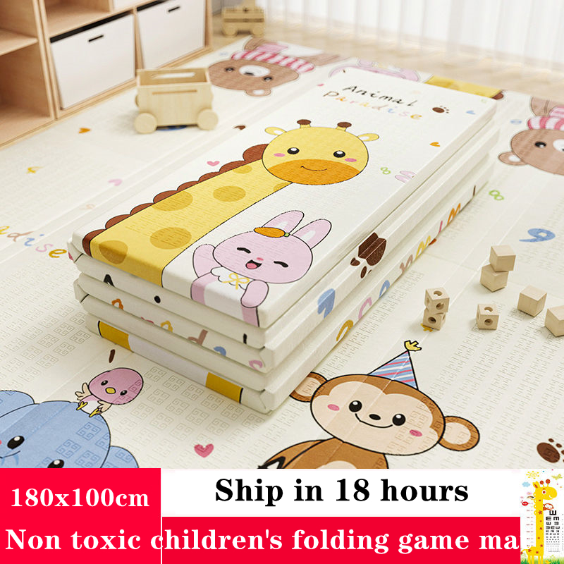 Alfombra plegable para gatear para niños, Alfombra de actividades, manta plegable, juguetes educativos, Alfombra de juego para bebés, tapete de suelo suave impermeable XPE