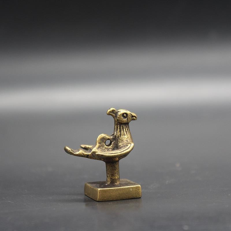 Antique Collectible Qing Dynasty Qianlong Bird Seal Stamp Copper Seal