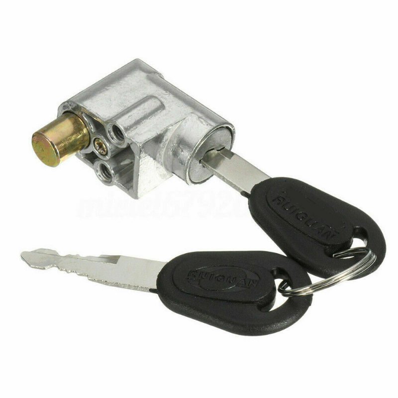 Nuevo Paquete de seguridad de batería, cerradura de caja con cerradura de encendido de 2 llaves de Metal para motocicleta, bicicleta eléctrica, Scooter, 70g