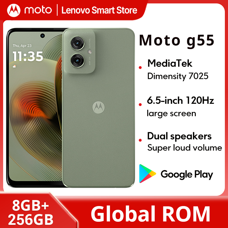 Motorola MOTO G55 Smartphone Original Global ROM 6.5-inch 120Hz Display 256GB MediaTek Dimensity 7025 50MP Cellphone