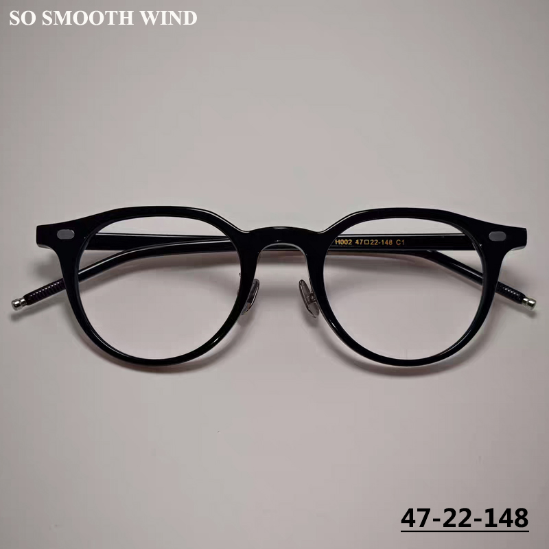 Fashion Design Round Acetate Glasses Frame Men Retro Handmade Eyeglasses Women Circle Spectacles Japanese Style Eyewear Frames