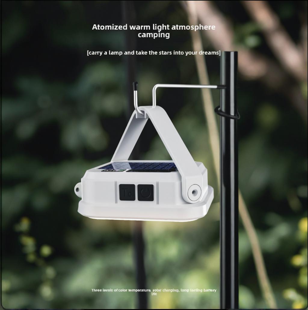 ポータブルソーラーキャンプライト緊急LEDハンギングランプ充電式屋外テント作業灯デジタルパワーディスプレイ付き