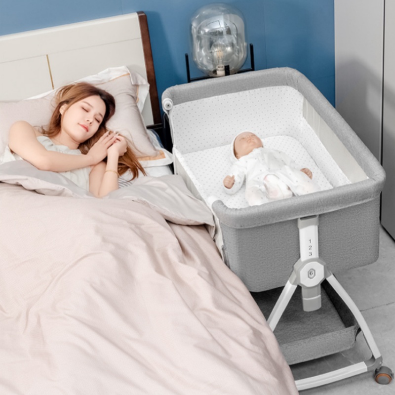 Кровать для детей 0-2 лет, мобильная многофункциональная портативная кроватка, складная регулируемая кровать-колыбель с высокой и низкой регулировкой, детская лоскутная кровать BB