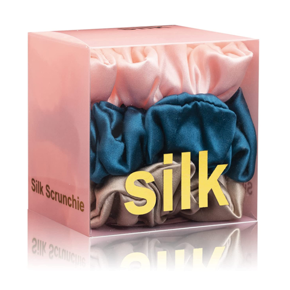 3PCS 100% Reine Maulbeerseide Haar Scrunchie Handgemachte Haarbänder Frauen Mädchen Haar Zubehör Reine Farbe Natürliche HairTies