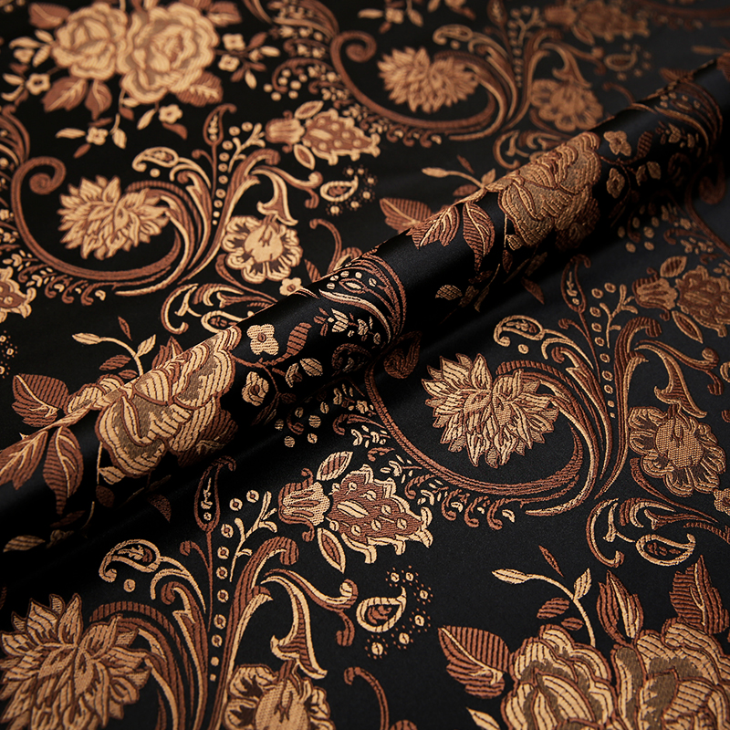 Tissu de vêtement en satin à motif de fleurs jacquard brocart, tissu damassé au mètre, matériel de couture, conception de bricolage, robe Cheongsam