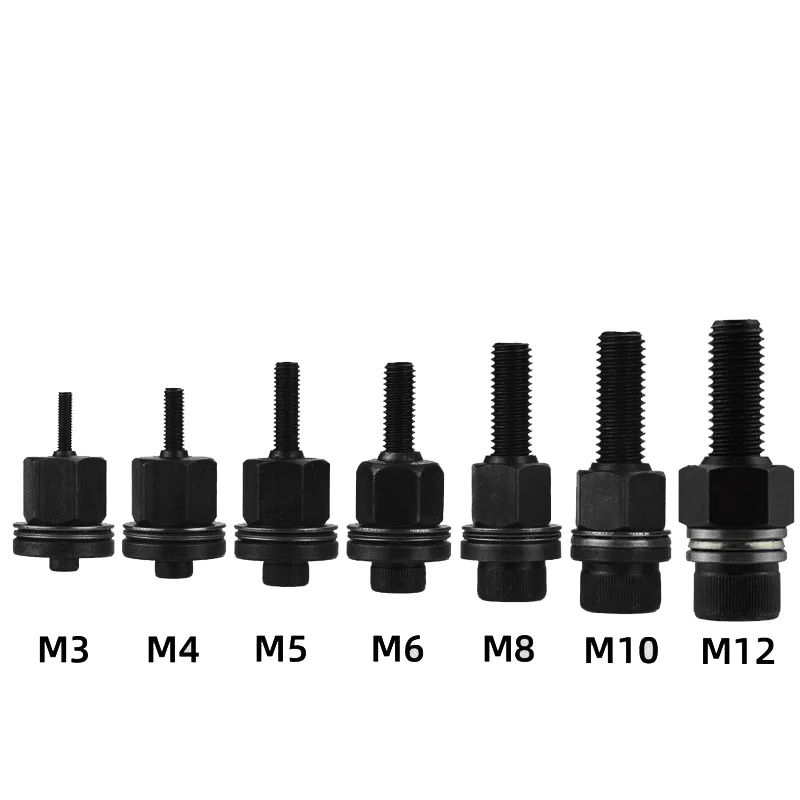 7pcs Rivet NUT เครื่องมือมือ Rivet NUT หัวติดตั้งง่ายคู่มือ Riveter สําหรับ Rivnuts เครื่องมือสําหรับถั่ว M3 M4 M5 M6 M8 M10 M12