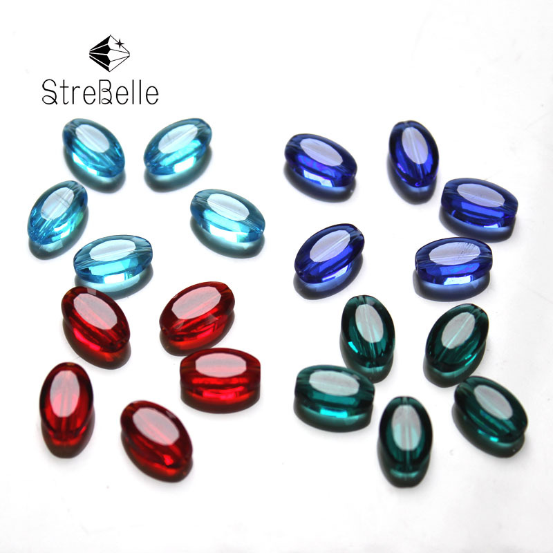 StreBelle AAA 9x6mm nouveauté mode plat ovale forme facette cristal verre perles bricolage bijoux en vrac perles 50 pcs/Lot