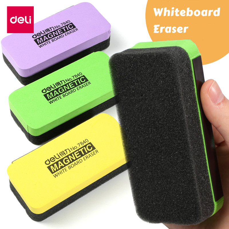 DELI – gomme magnétique pour tableau blanc, nettoyeur de tableau noir à forte tenue, essuie-glace sans poussière pour salle de classe, bureau, maison et fournitures scolaires