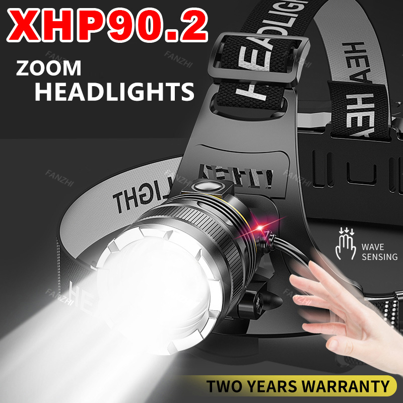 3000000 Обновленный датчик налобного фонаря LM XHP90, фара для рыбалки с аккумулятором 18650, фонарик, USB перезаряжаемые налобные фонари, фонарь