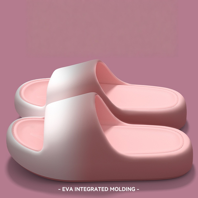 Sandal Geser Serbaguna Kasual untuk Pria dan Wanita, Model Couple, Tren Musim Semi dan Musim Panas, Gradasi Warna, Eva Lembut, Sol Tebal, Nyaman dan Modis, untuk Dalam dan Luar Ruangan, Kamar Mandi