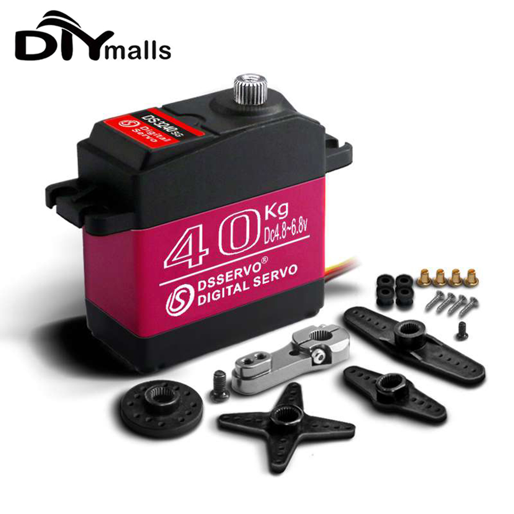 Servo Digitale DS3240 da 40KG con Grande Coppia, Impermeabile, Ingranaggi in Metallo, Rotazione 180-270 Gradi, Servo Baja per Auto RC Crawler Scala 1/8 1/10