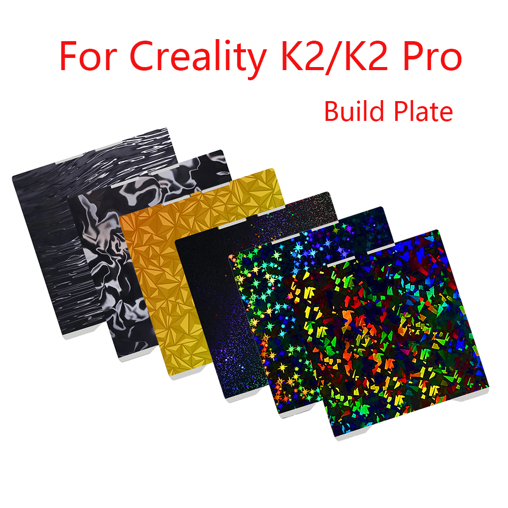 Doppelseitige Federstahl-Kühlplatte für Creality K2 K2 Pro 3D-Drucker-Teile, Heizbett PEI PEY PEO PET Bauplatte für K2 Pro