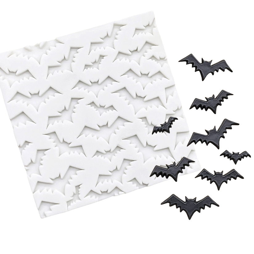 Molde de silicona de murciélago para Halloween, herramientas de resina para decoración de pasteles, molde para hornear cupcakes, herramientas para decorar pasteles con fondant