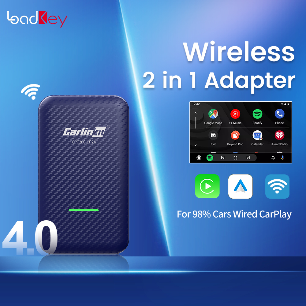 LoadKey & Carlinkit 4.0 Wireless CarPlay Android Auto อะแดปเตอร์ไร้สายสําหรับ Toyota Volkswagen Audi Kia Volvo Nissan Benz Wifi BT