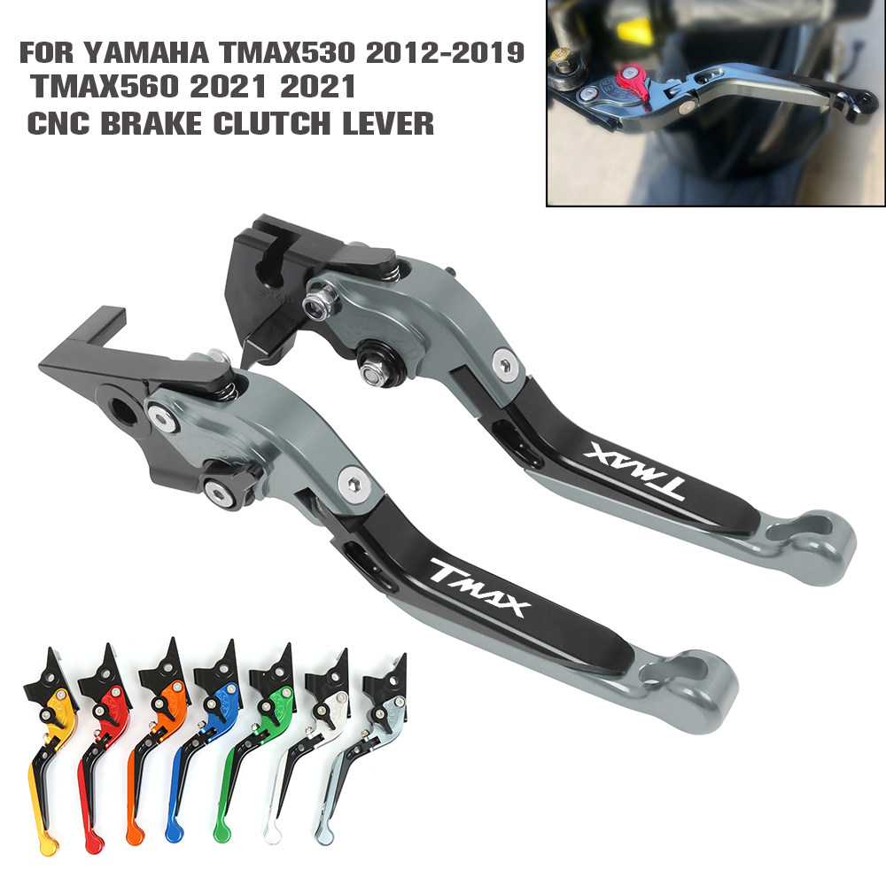 Palancas de embrague de freno plegables ajustables para motocicleta Yamaha TMAX 530 T-MAX530 2002-2019 TMAX560 2020 2021 CNC