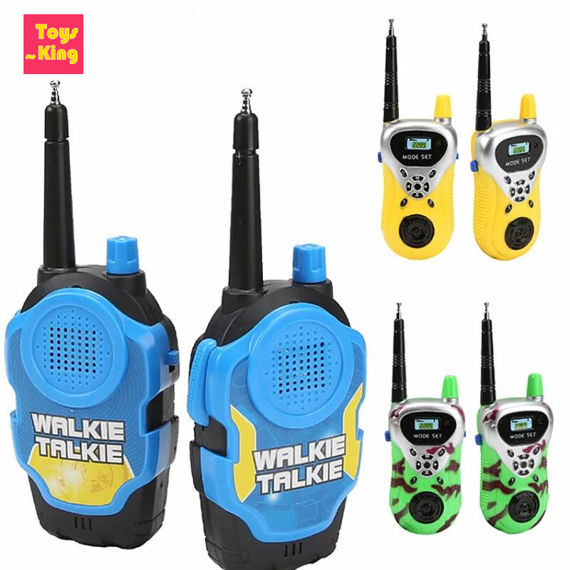 2 pçs 50m sem fio walkie talkies mini portátil portátil rádio em dois sentidos crianças brinquedo ao ar livre interfone pai-filho brinquedos interativos