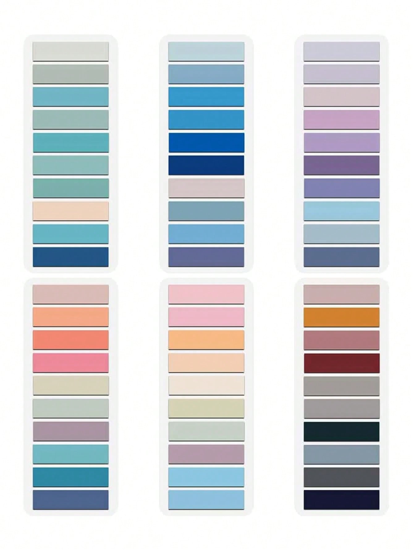 Pestaña de índice adhesiva de colores mezclados, pestaña de índice multiusos Simple para clasificar archivos de marcado de página, 6 uds.