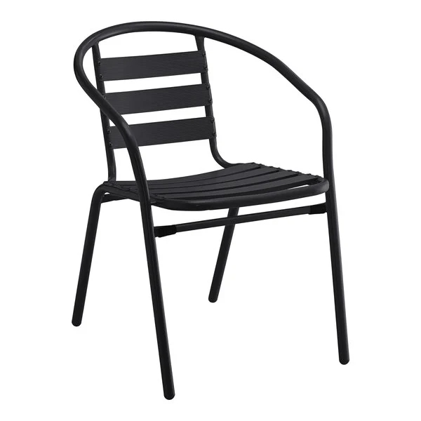 Silla de aluminio para jardín de Hotel, ocio al aire libre, Camping, silla de comedor de aluminio de Metal apilada impermeable