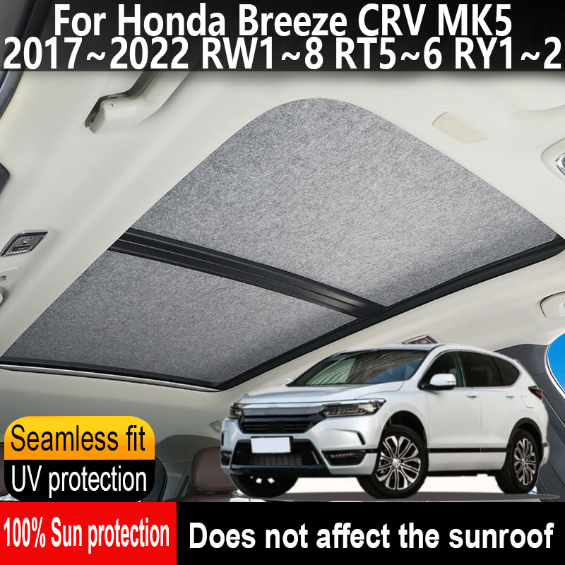 Auto-Sonnenschutzrollo für Honda Breeze CRV MK5 2017~2022 RW1~8 Anti-UV Elektrostatische Adsorption Himmelsvorhang Sonnenschutz
