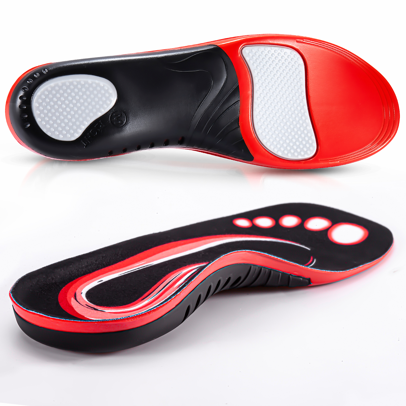 Premium 220+lbs Heavy Duty Arch Support Einlegesohlen Orthopädische Sport Einlegesohlen für Füße PU Gel Stoßdämpfung Sohle Pad Frauen Männer