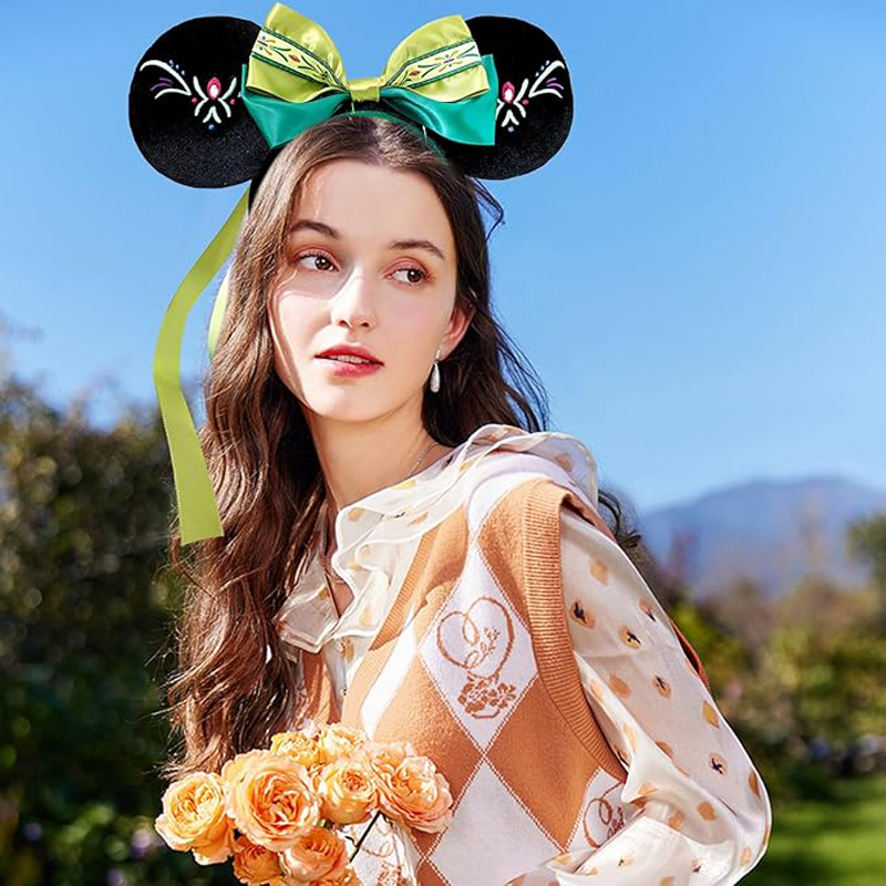 Ikat Kepala Telinga Mickey Mouse Disney Ikat Kepala Kostum Telinga Kartun Bajak Laut Februari Baru Hadiah Ikat Kepala Dewasa/Anak-anak Cosplay Mewah