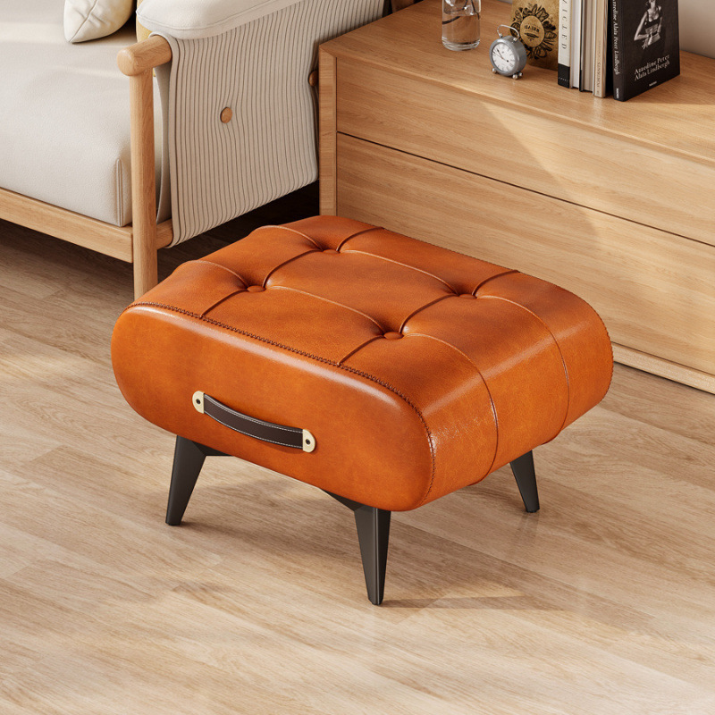 Petit tabouret haut de gamme de luxe léger, tabouret de canapé de table basse de salon, tabouret bas de maison, tabouret de pied, tabouret à chaussures,