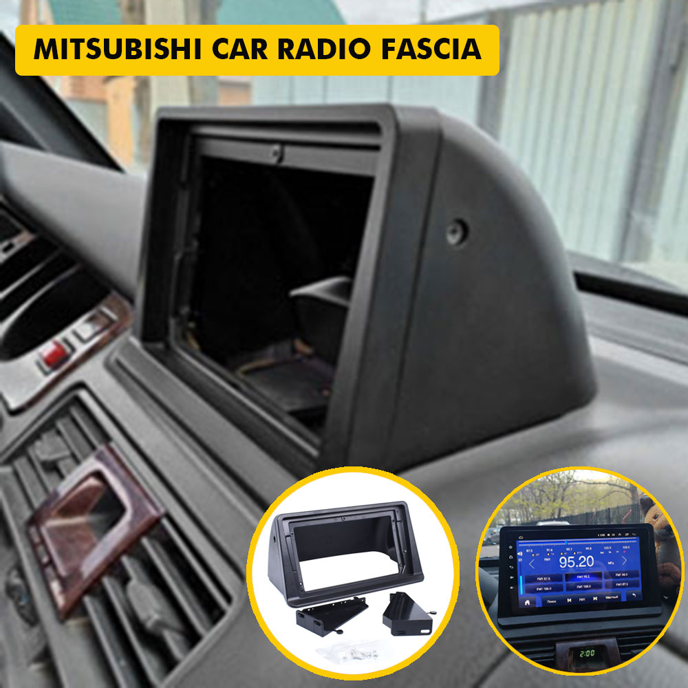 Fascia de Radio de coche de 2 Din y 9 pulgadas para Mitsubishi Pajero Montero V31 Cheetah Kingbox, adaptador de placa de marco estéreo, Panel de navegación