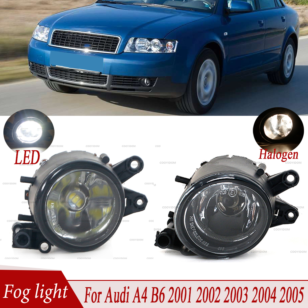 R-AUTO untuk Audi A4 B6 2001 2002 2003 2004 2005 RS4 Aksesori Mobil Bumper depan kabut lampu kabut dengan bohlam 8E0941700 8E0941699