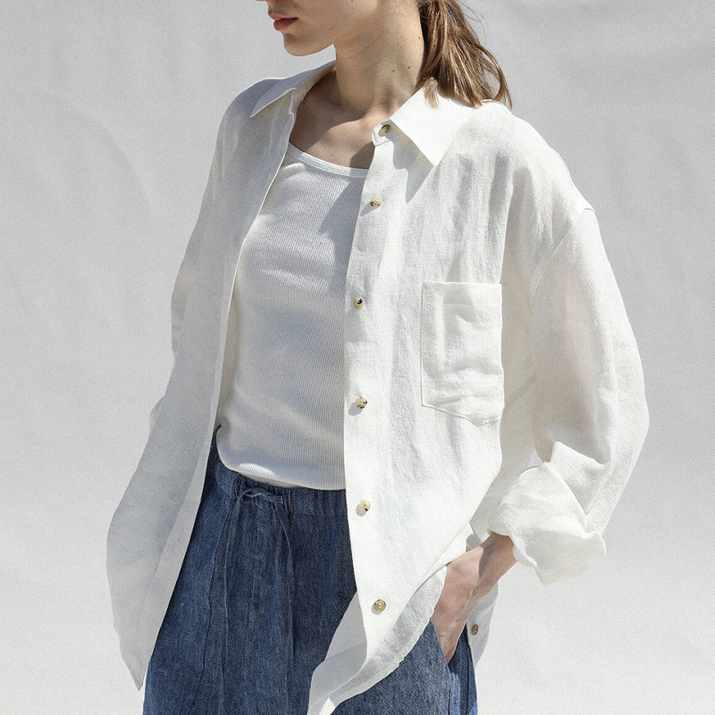 Casual 100% pościel kobiety koszula ponadgabarytowych skręcić w dół kołnierz z długim rękawem elegancki i Vintage bluzki damskie Blusa Feminina